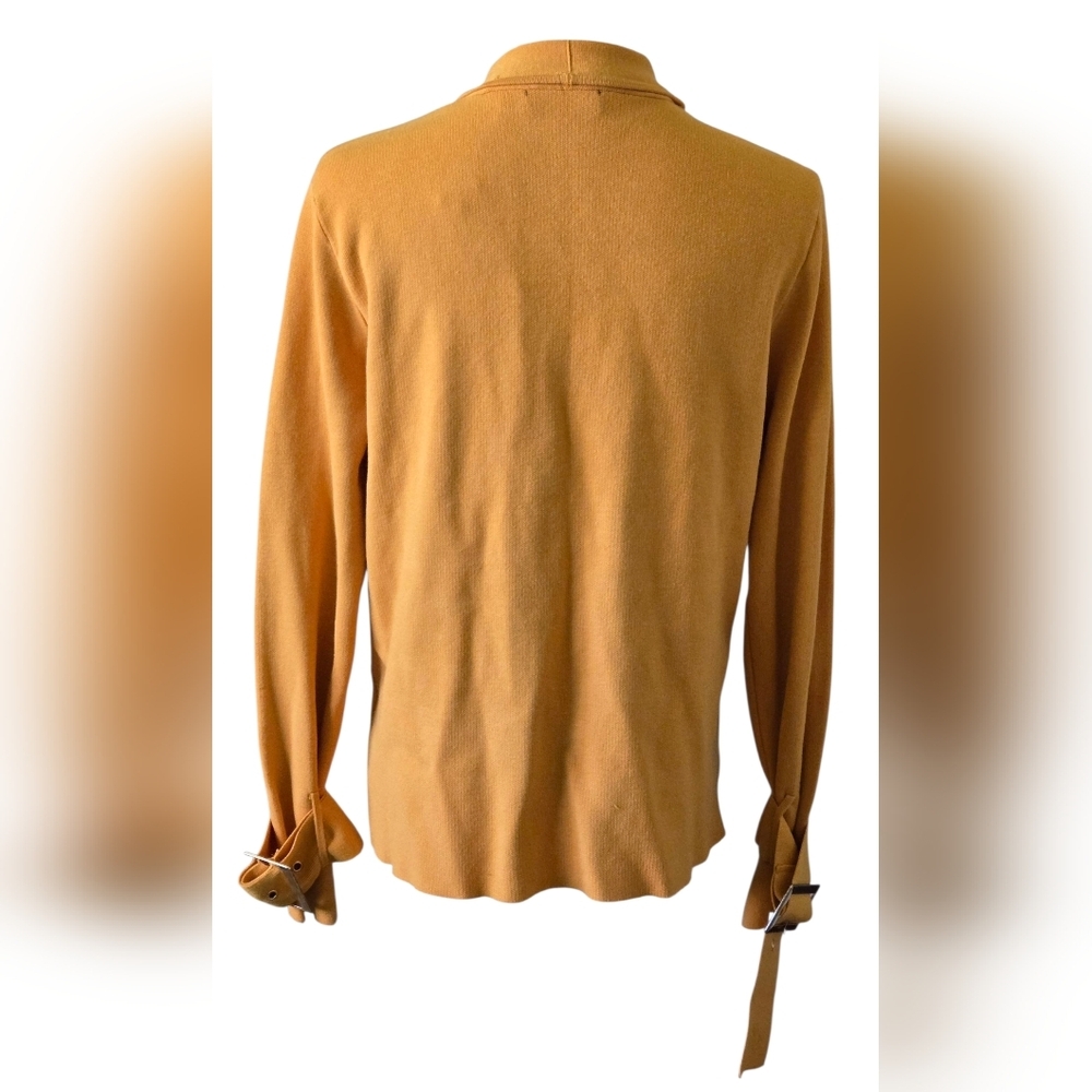 NWT New York & Company Mustard Draped Sweater - Picture 3 of 8